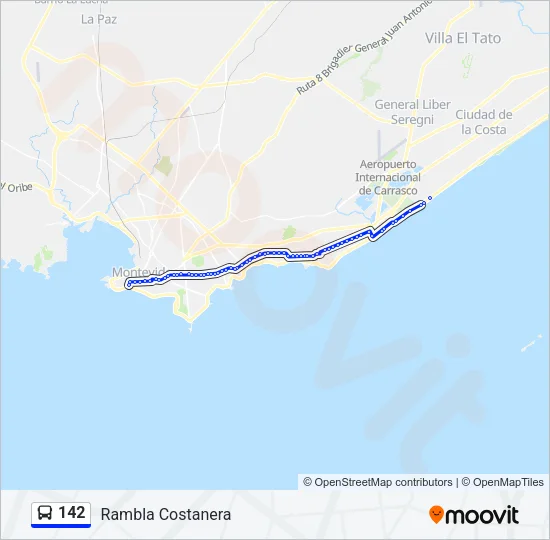 142 Ómnibus Line Map
