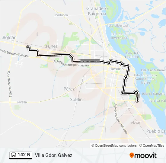 142 N Colectivo Line Map