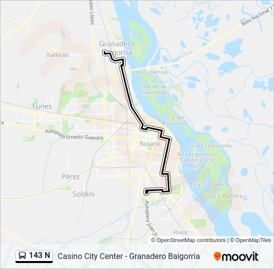 143 N Colectivo Line Map