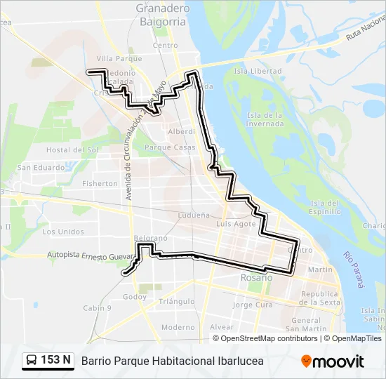 153 N Colectivo Line Map