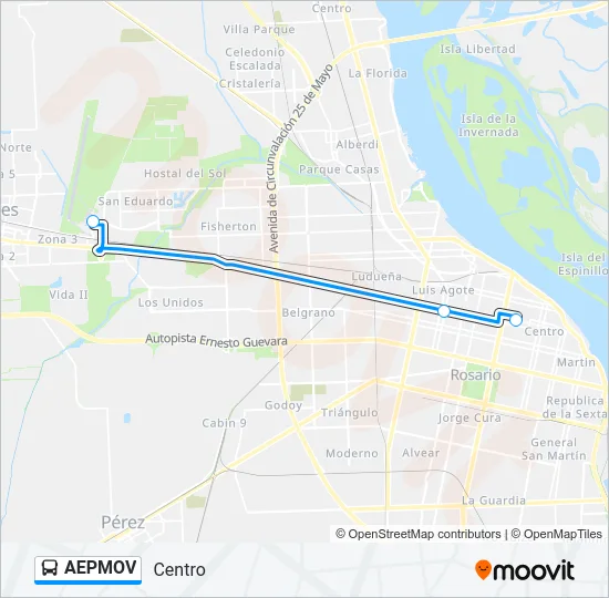 AEPMOV Colectivo Line Map