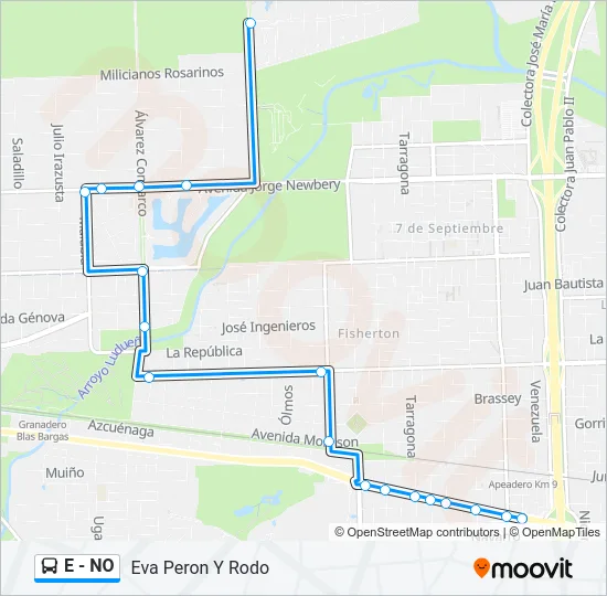 E - NO Colectivo Line Map