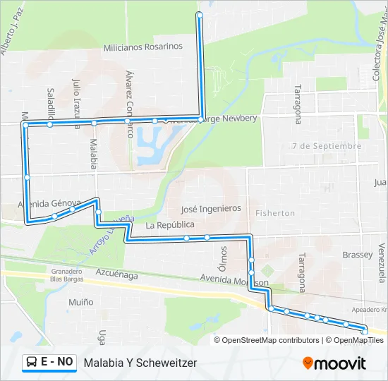E - NO Colectivo Line Map