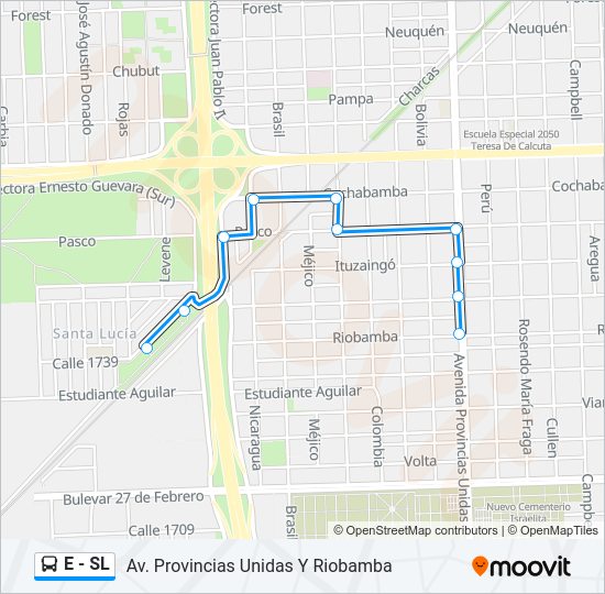 Mapa de E - SL de Colectivo