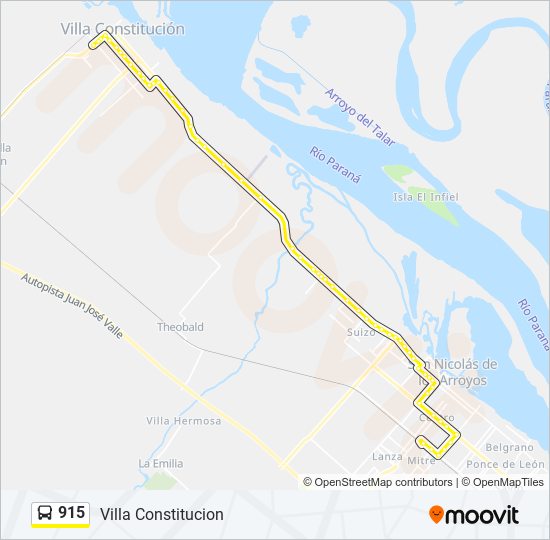 915 Colectivo Line Map