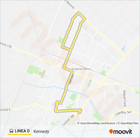 LINEA D Colectivo Line Map