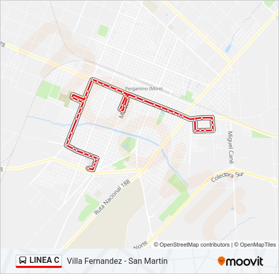 Mapa de LINEA C de Colectivo