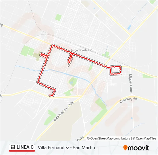 LINEA C Colectivo Line Map
