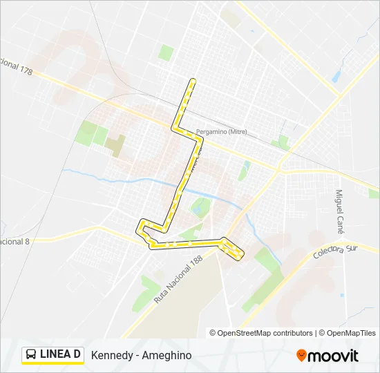 LINEA D Colectivo Line Map