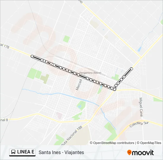 LINEA E Colectivo Line Map