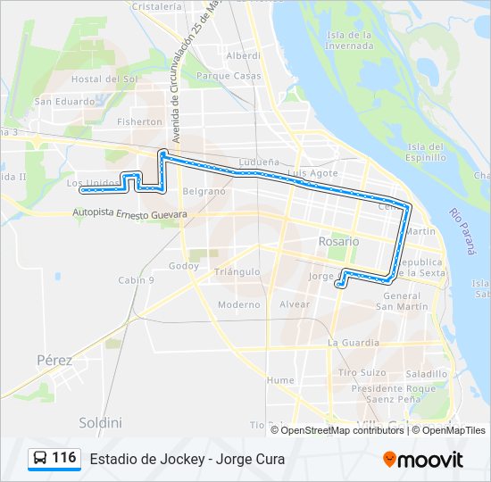 Mapa de 116 de Colectivo