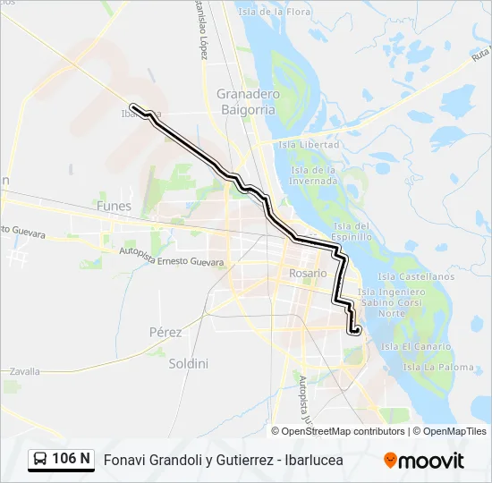 106 N Colectivo Line Map