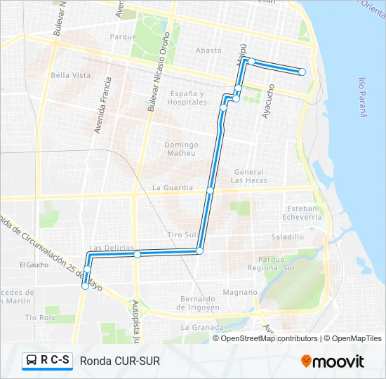 R C-S Colectivo Line Map