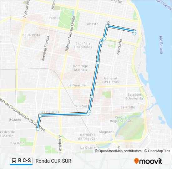 R C-S Colectivo Line Map