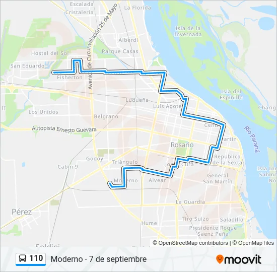 110 Colectivo Line Map