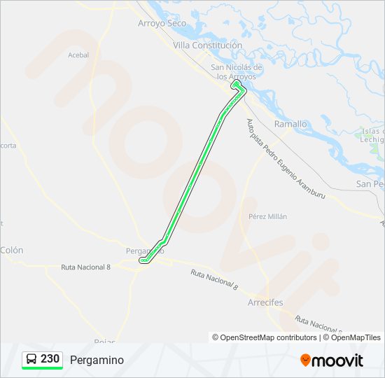 230 Colectivo Line Map