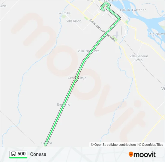 500 Colectivo Line Map