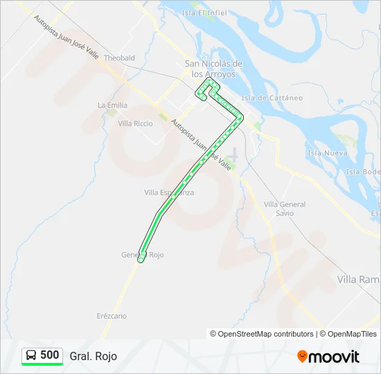 500 Colectivo Line Map