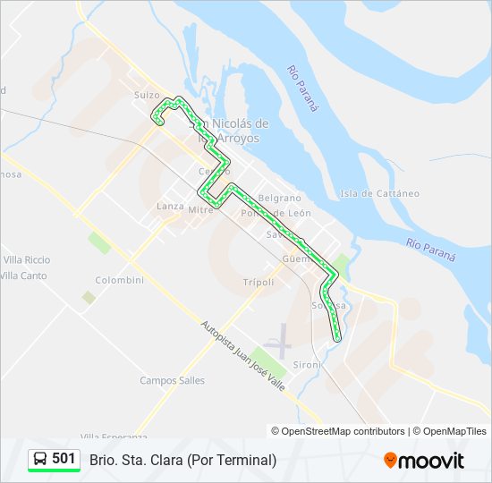 501 Colectivo Line Map