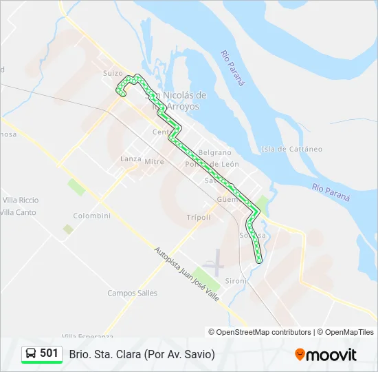 501 Colectivo Line Map
