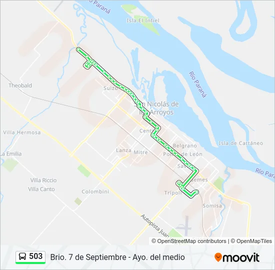 503 Colectivo Line Map