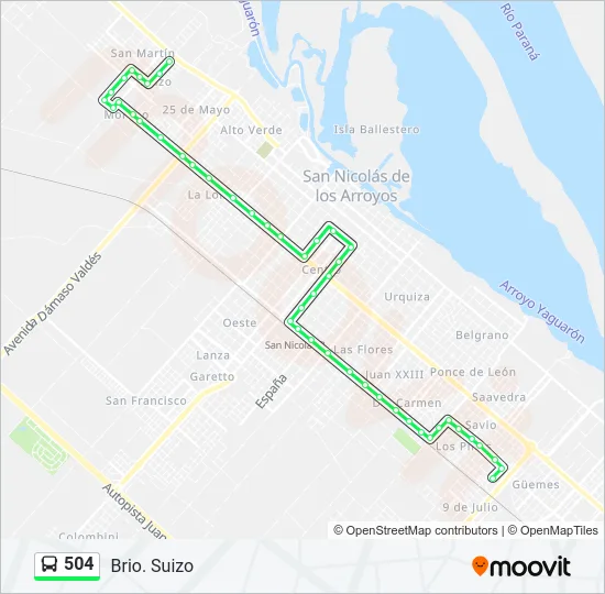 504 Colectivo Line Map