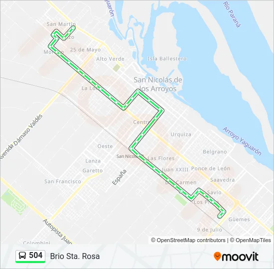 504 Colectivo Line Map