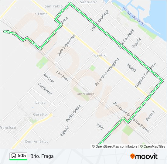 505 Colectivo Line Map