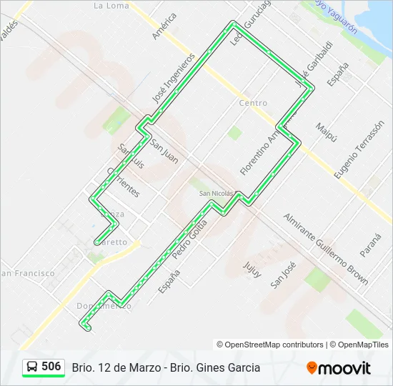 506 Colectivo Line Map