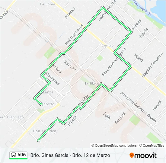 506 Colectivo Line Map