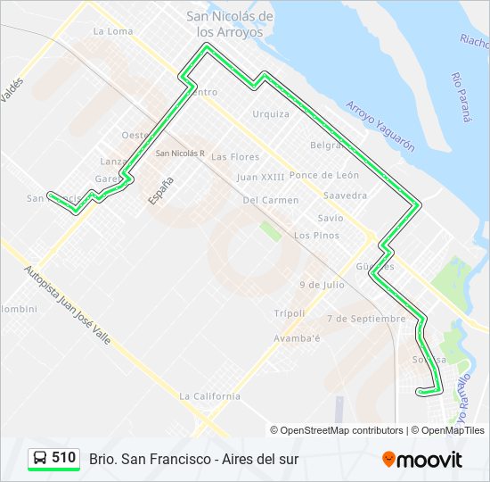 510 Colectivo Line Map