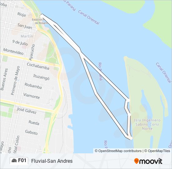 F01 ferry Line Map