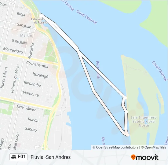 F01 Ferry Line Map