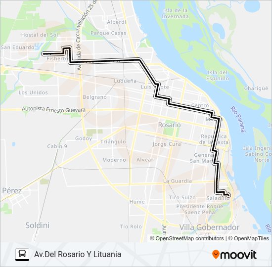 Mapa de 146 NEGRA de Colectivo