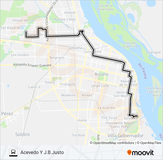 Mapa de 146 NEGRA de Colectivo