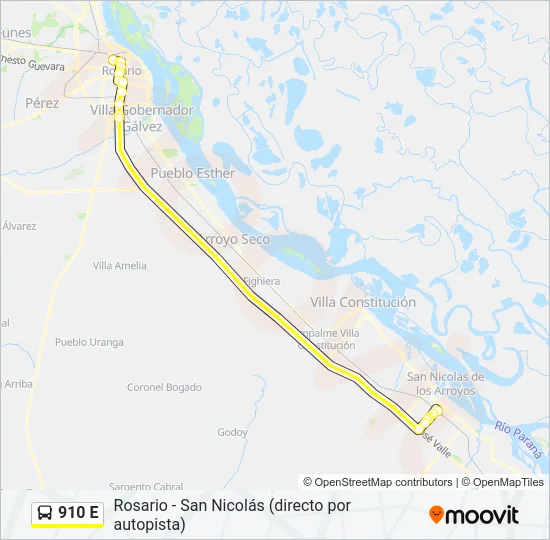 910 E Colectivo Line Map