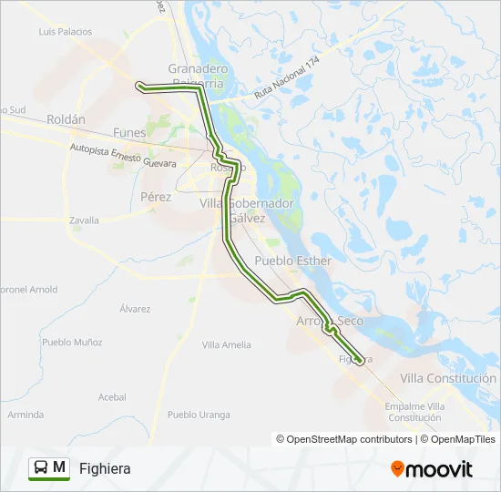 M Colectivo Line Map