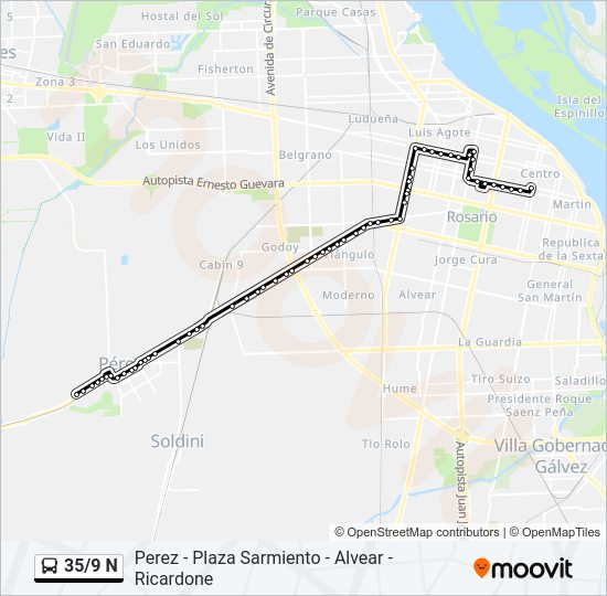 Mapa de 35/9 N de Colectivo
