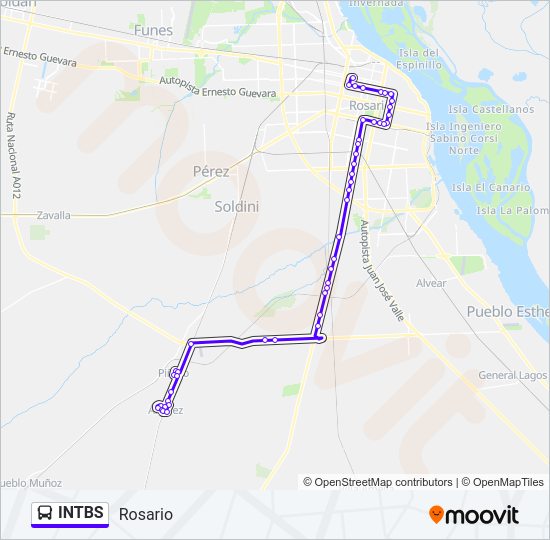 Mapa de INTBS de Colectivo