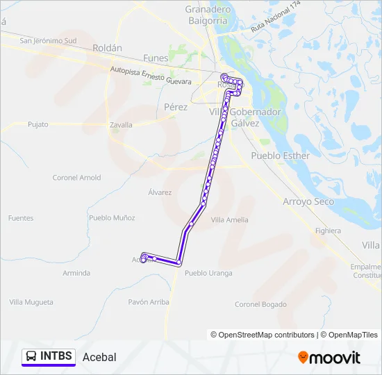 INTBS Colectivo Line Map