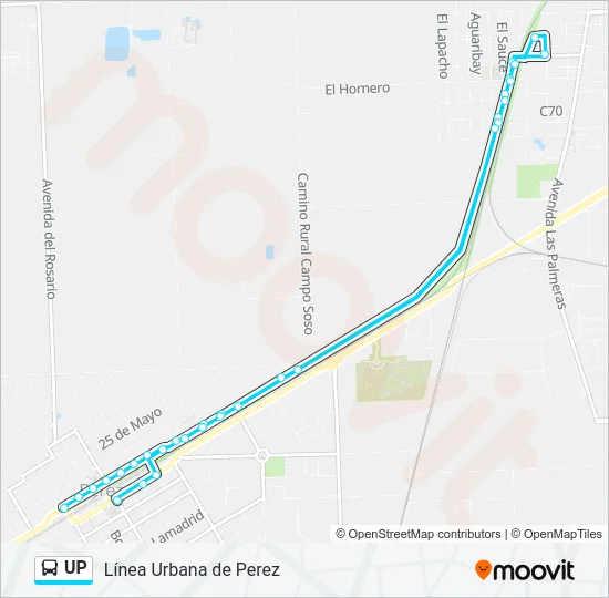 UP Colectivo Line Map