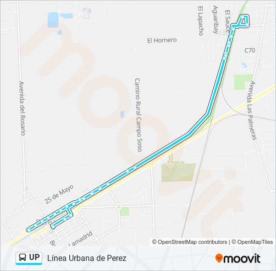 UP colectivo Line Map
