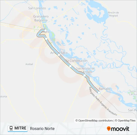 MITRE Train Line Map