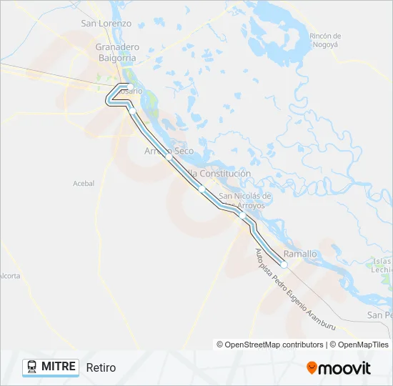 MITRE Train Line Map