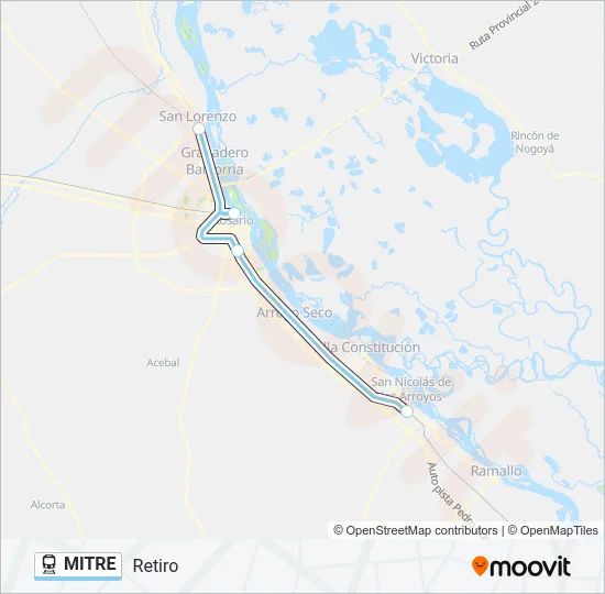 MITRE Train Line Map