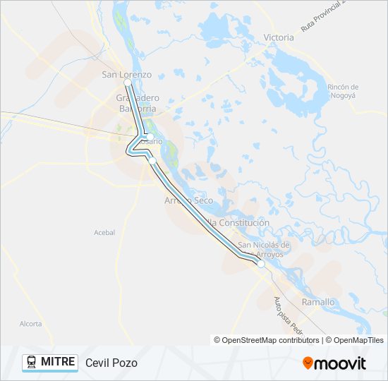 MITRE train Line Map