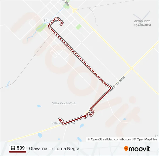 509 Bus Line Map