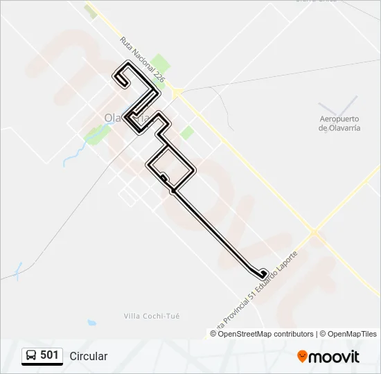 501 Bus Line Map