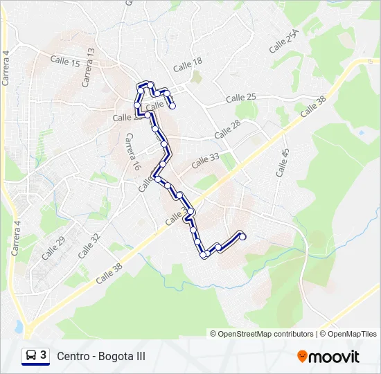 3 Bus Line Map