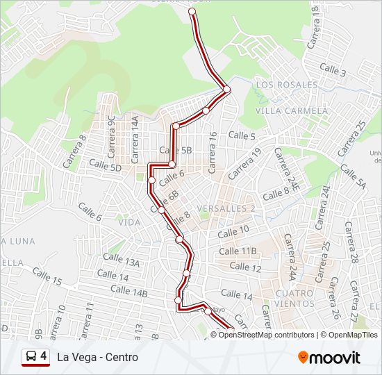 4 Bus Line Map